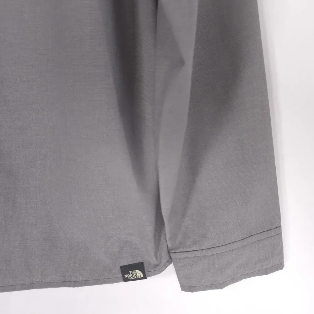 THE NORTH FACE Men’s Button Up Shirt LARGE Gray Long Sleeve Outdoor Hiking